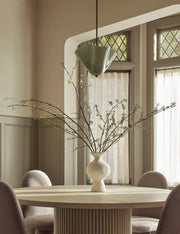 Bellina Modern Pendant Light – Artful Curved Glass Shade with Sleek Metal Suspension